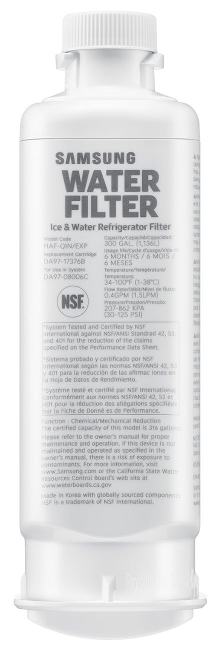 Front view of Samsung Refrigerator Water Filter