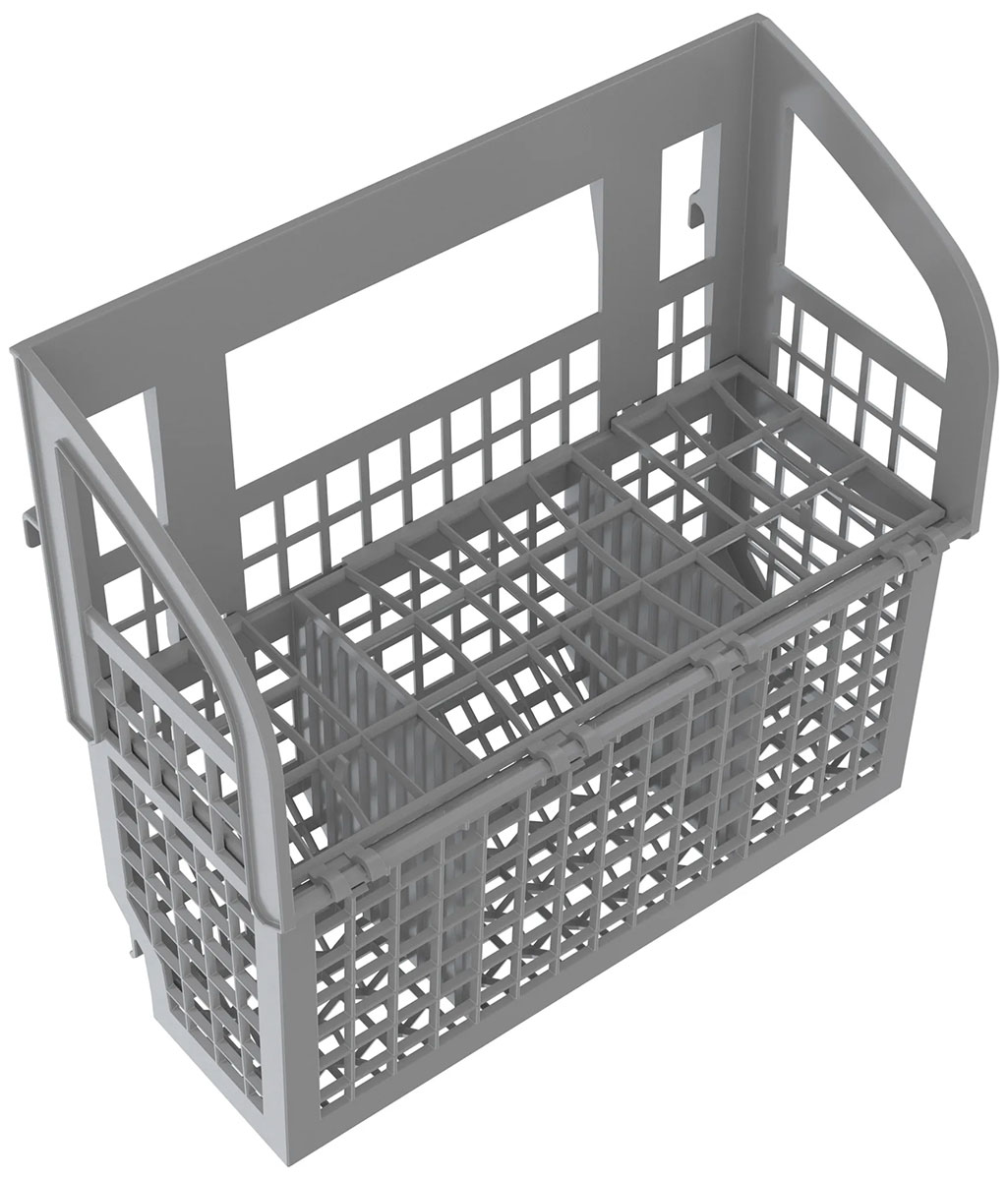 Close-up of empty utensil basket.