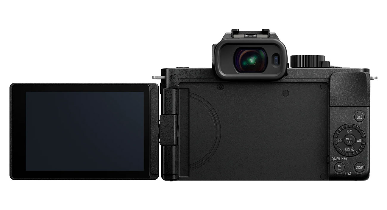 Rear View of Panasonic Mirrorless Camera with Monitor Extended