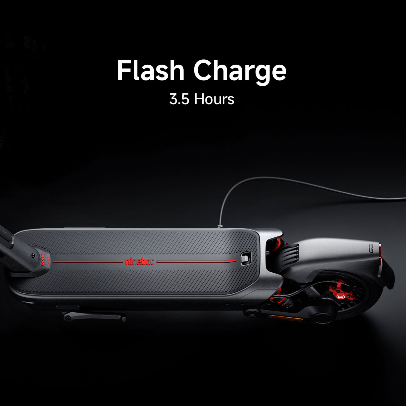 Infographic View Segway MAXG3 Electric Scooter Fast Charge Feature