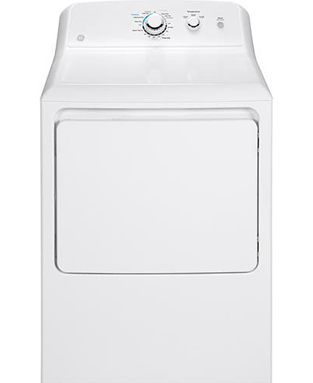 GE 7.2 Cu. Ft. White Gas Dryer with Reversible Door Abt