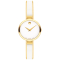 Movado Moda White Dial Yellow Gold PVD Bangle Bracelet Watch, 24mm