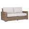 Sunset West Havana Mid Sofa in Canvas Flax Sunbrella | Aged Tobacco