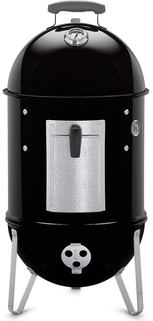Front of a Weber 14" Smokey Mountain Cooker Smoker in Black
