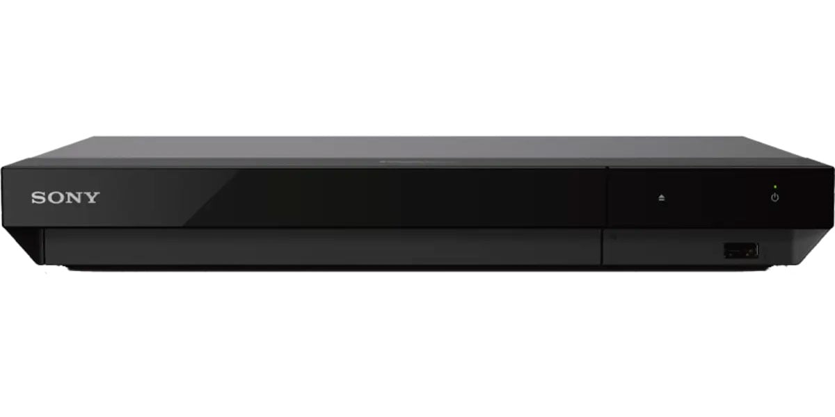 Front View Of The Sony Blu-Ray Player 4K Ultra HD In Black Finish