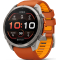 Garmin fenix 9 Pro Smartwatch 51mm in Titanium with Autumn Orange/Spark Orange Silicone Band