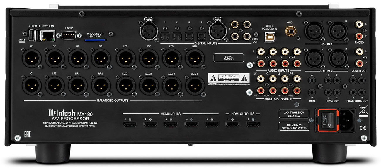 McIntosh Black MX180 A/V Processor w/ Dolby Atmos Abt