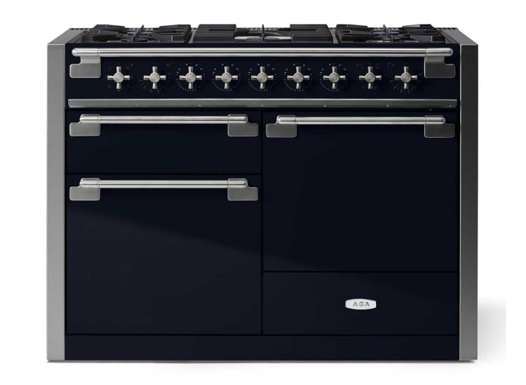 AGA Elise Dual Fuel Range 48-Inch in Gloss Black - AEL481DFBLK | Abt