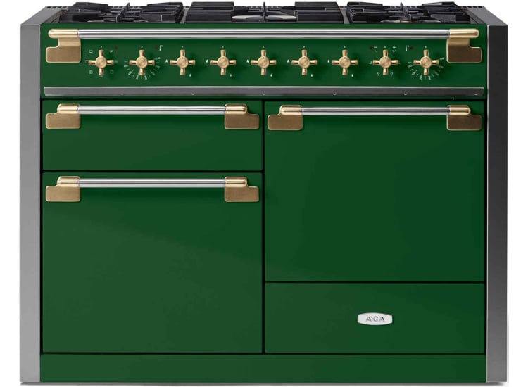 Aga Ranger AGA Elise Dual Fuel Range 48-Inch in Cornwall Green - AEL481DFABCWG