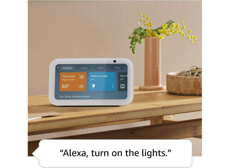 Amazon Echo Show 5 Smart Display with Alexa in Glacier White (3rd Gen) (2023) - B09B2QTGFY