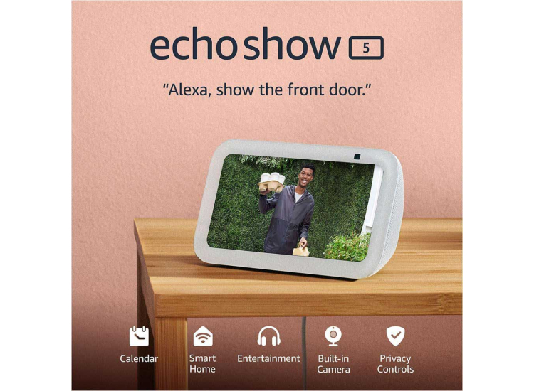 Amazon Echo Show 5 Smart Display with Alexa in Glacier White (3rd Gen) (2023) - B09B2QTGFY
