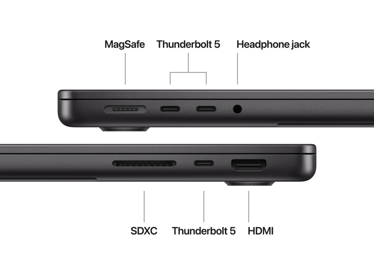 Apple MacBook Pro Laptop 14.2-inch Apple M4 Pro Chip 12-Core 24GB Unified RAM 512GB SSD, 16-Core GPU in Space Black (Late 2024) - MX2H3LL/A