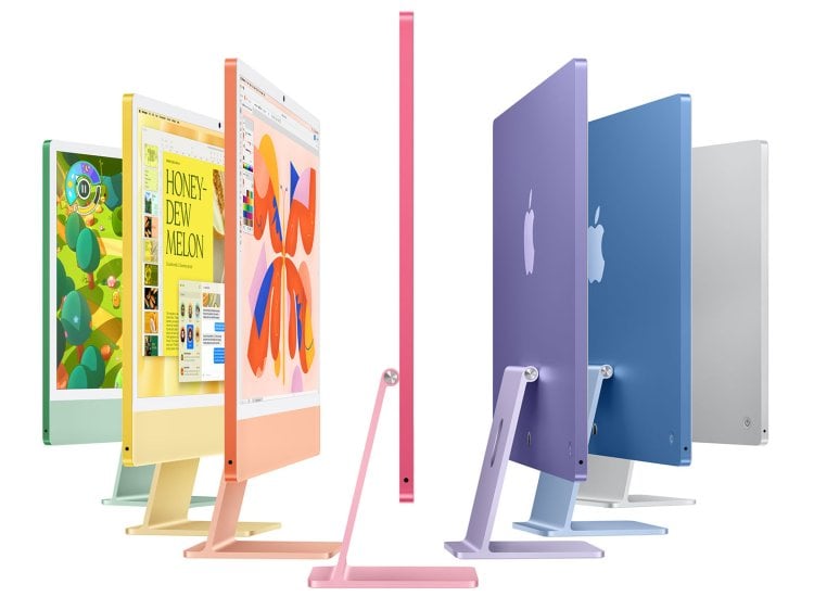 Apple 24-Inch iMac M4 Desktop Computer Yellow (Late 2024) - MWUW3LL/A