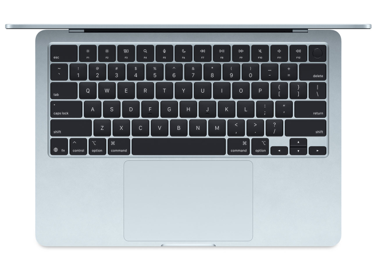 Apple MacBook Air Laptop 13.6-Inch M4 Chip 10-Core CPU 8-Core GPU 16GB RAM 256GB SSD in Sky Blue - MC6T4LL/A