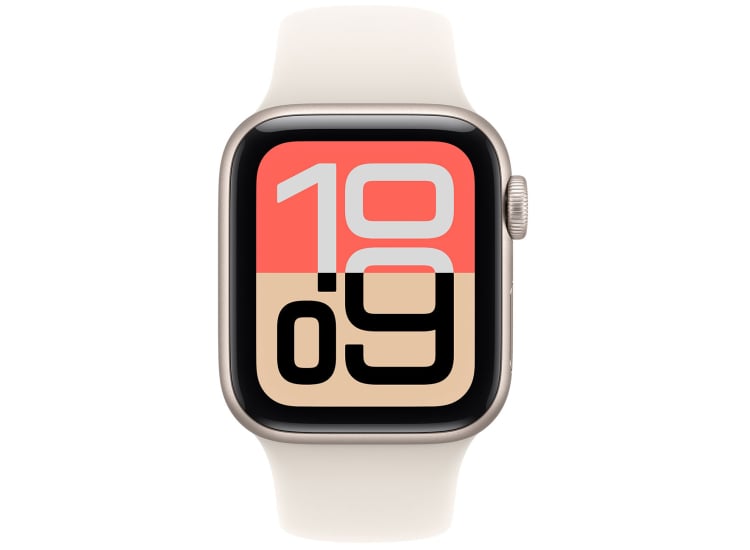 Apple Watch SE 3 GPS & Cell 40mm Starlight Aluminum Case with S/M Starlight Sport Band - MEP64LW/A