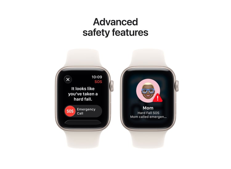 Apple Watch SE 3 GPS 44mm Starlight Aluminum Case with S/M Starlight Sport Band - MEHG4LW/A