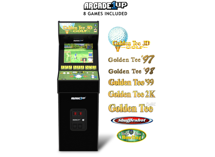 Arcade1Up Golden Tee 3D 35th Anniversary Deluxe Arcade Machine - 195570020524