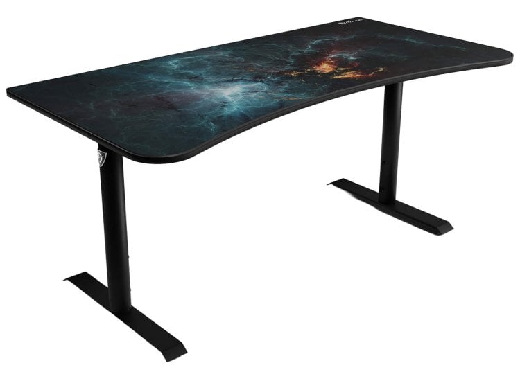 Arozzi Arena Gaming Desk in Black Omega- ARENA-NA-BK-OMEGA