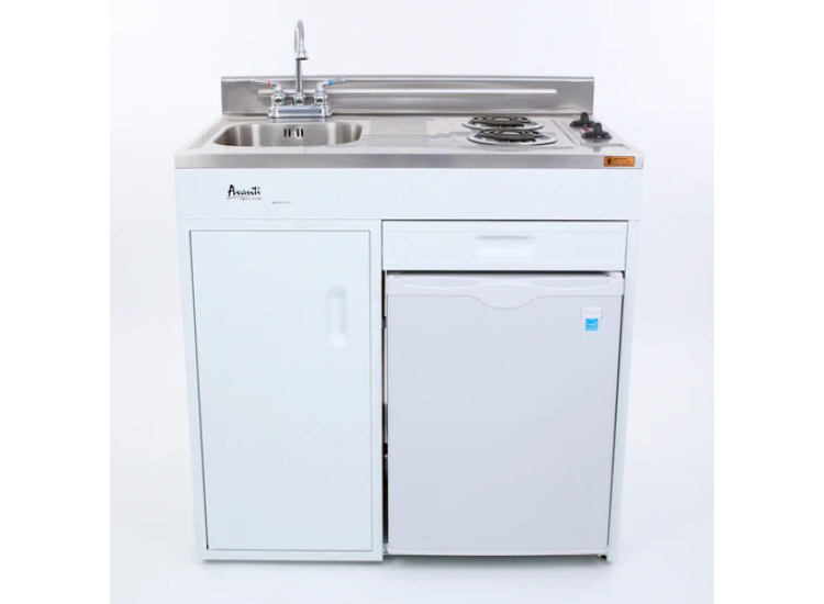 Avanti 36" Complete Compact Kitchen With Refrigerator - CK3616