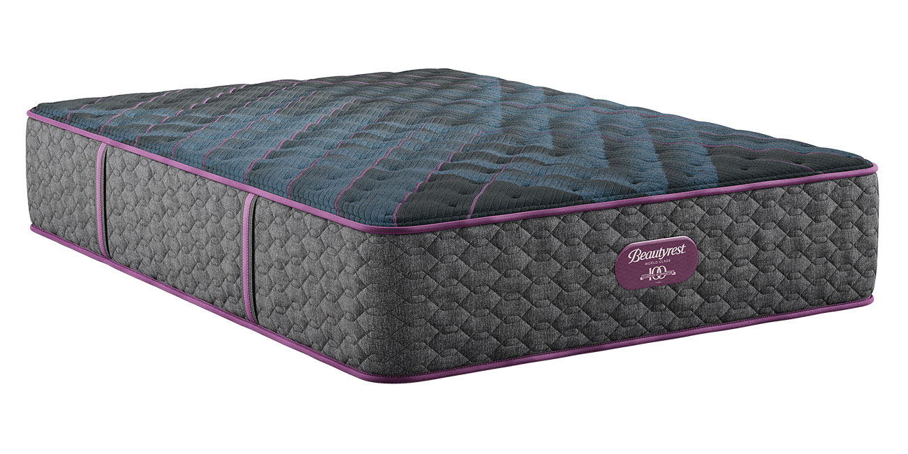 Angled view of Beautyrest World Class Level 3 Extra Firm Queen Mattress