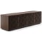 BDI Elements Media Console Rolling Plinth Base with 4 Weave Doors in Toasted Oak