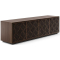 BDI Elements Media Console Rolling Plinth Base with 4 Weave Doors in Toasted Oak