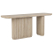 Classic Home Vander Solid Wood Rectangle Console Table in Cream Washed