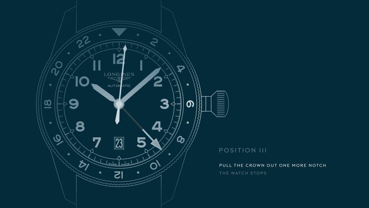 Watch Longines User Guide - Instruction manual: Caliber L844 - GMT Settings