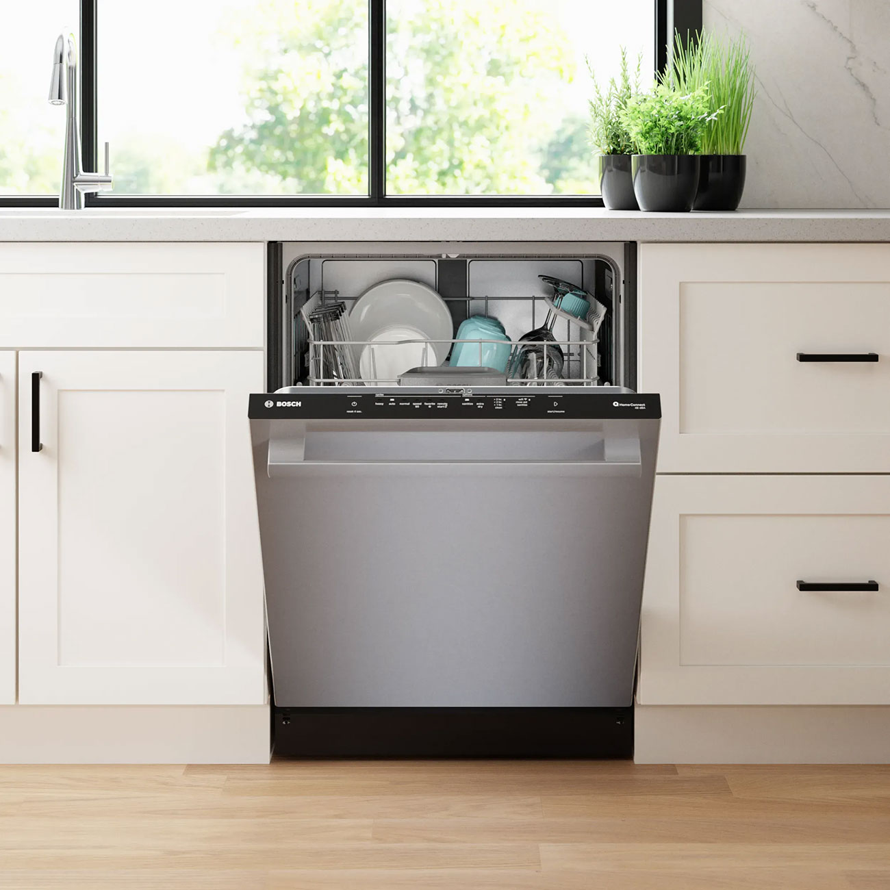 Lifestyle Open Dishes view of Bosch Dishwasher