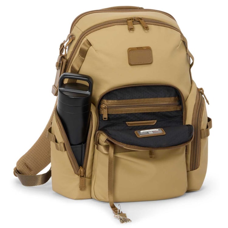 tumi backpack blue and brown Amazon.com | - Alpha Bravo Navigation - Everyday Travel Commute Bag - Fits Up to 15" Laptop - 16.0" X 14.0" X 7.25" - Navy Pro Perks Eligible TUMI Alpha Bravo Nomadic Backpack