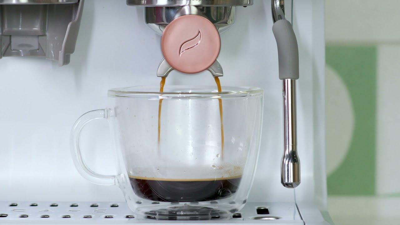 Watch Steam Frother | Cafe BELLISSIMO Semi Automatic Espresso Machine + Frother in Matte White