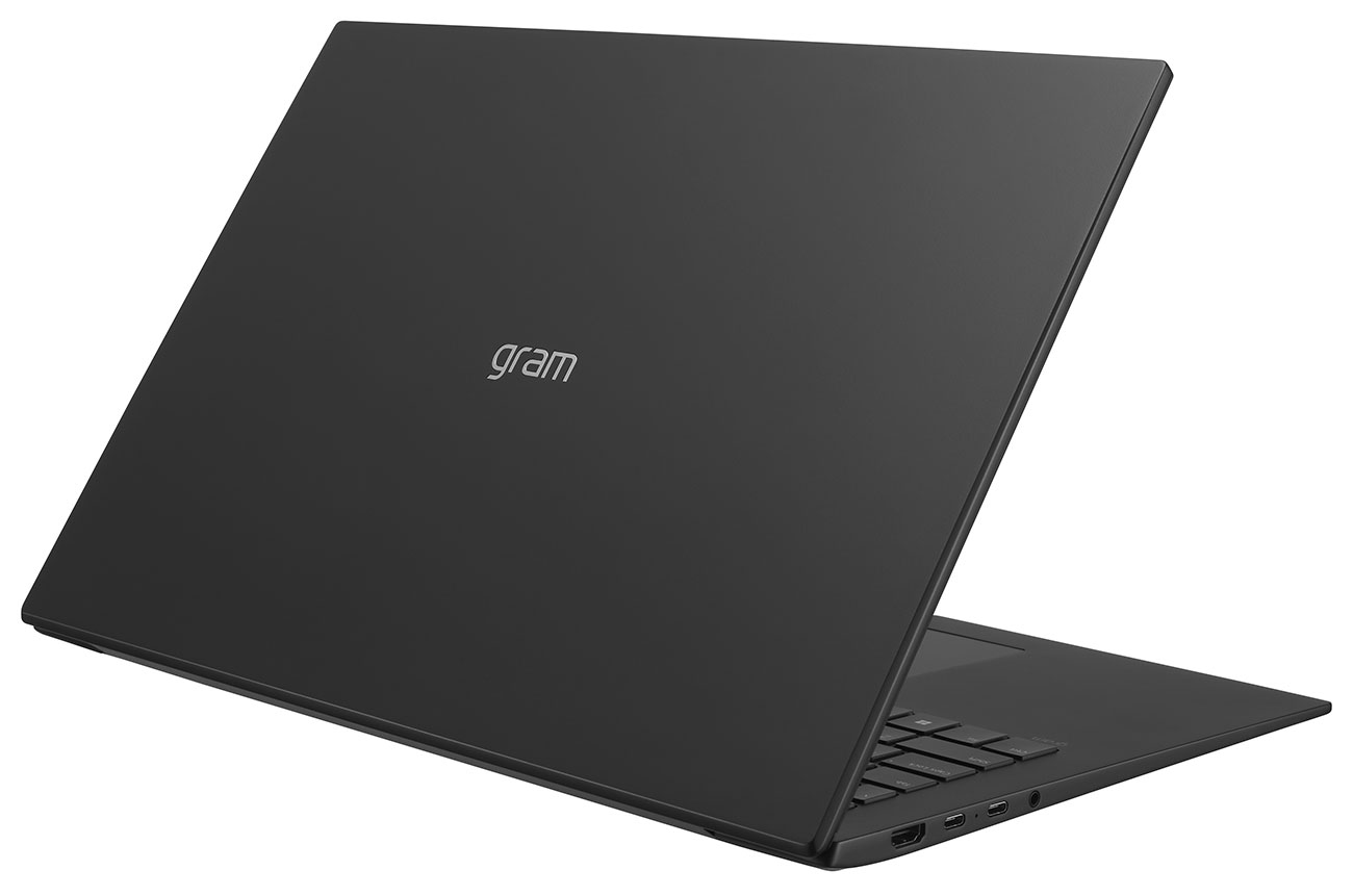 Rear Right View of LG Laptop Opened