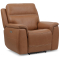 Flexsteel Sawyer Power Recliner with Power Headrest and Lumbar in Harvest Leather
