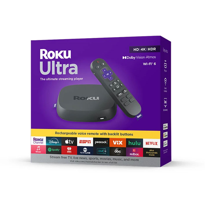 Front View of Roku Streaming Packaging