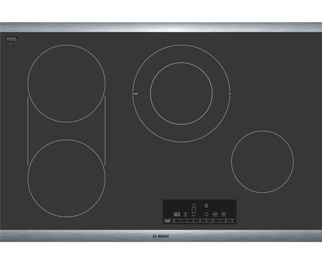 Bosch 30" Steel Framed Black Electric Cooktop NET8068SUC