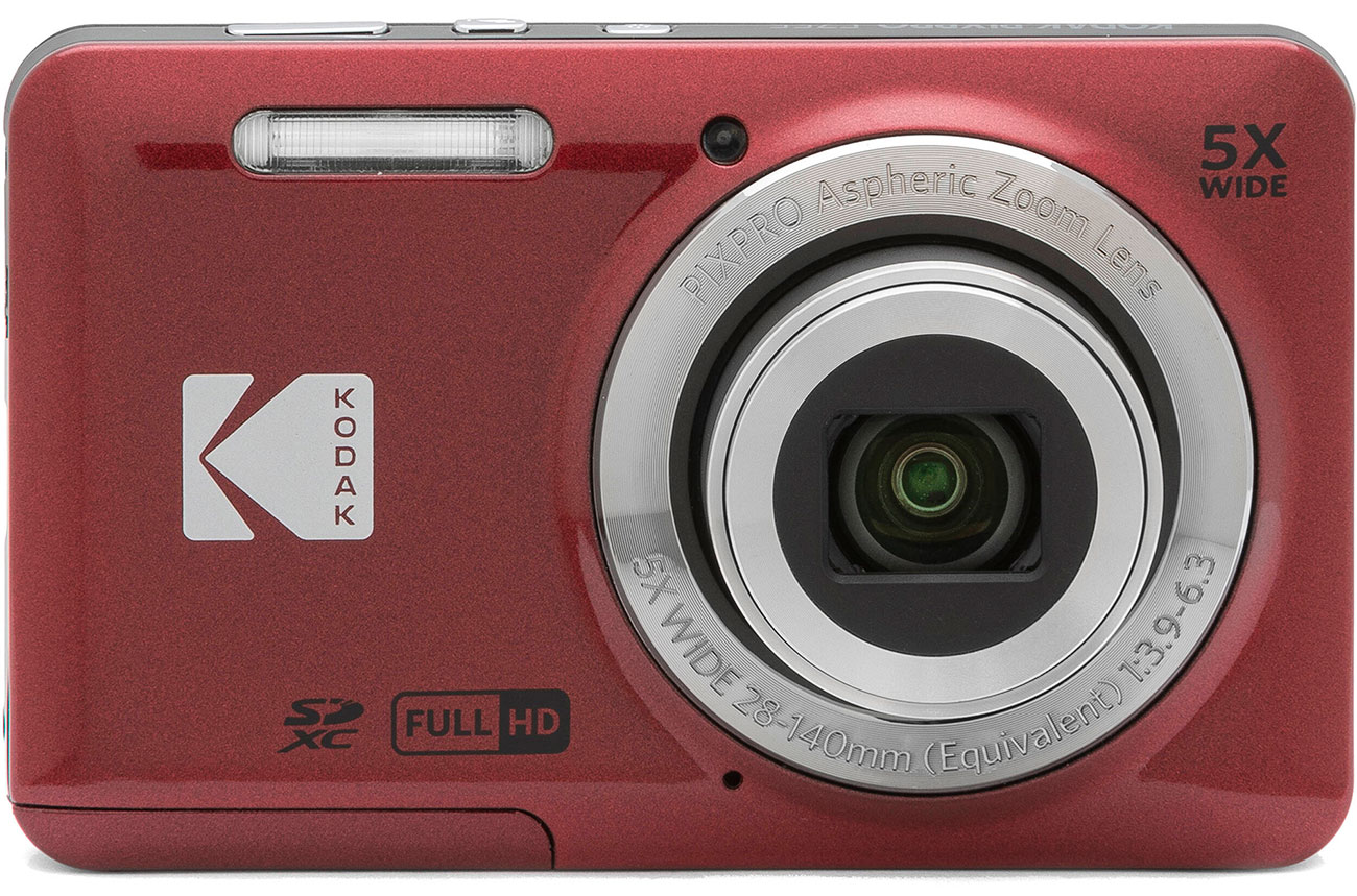 Front View Of The KODAK PIXPRO FZ55 Friendly Zoom Point And Shoot Camera 16MP In Red Finish