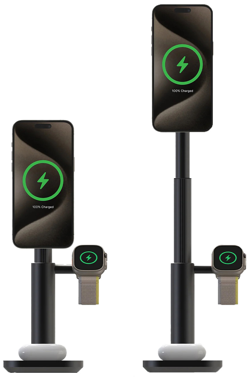 Front View Of The Charger, Showing Expandable Height