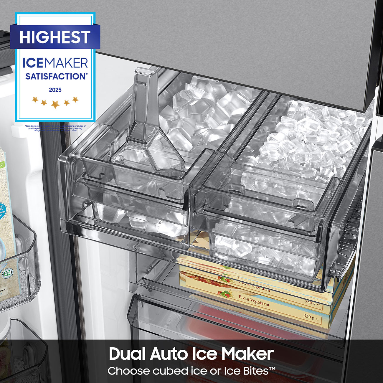Feature View of Dual Ice From Ice Maker 