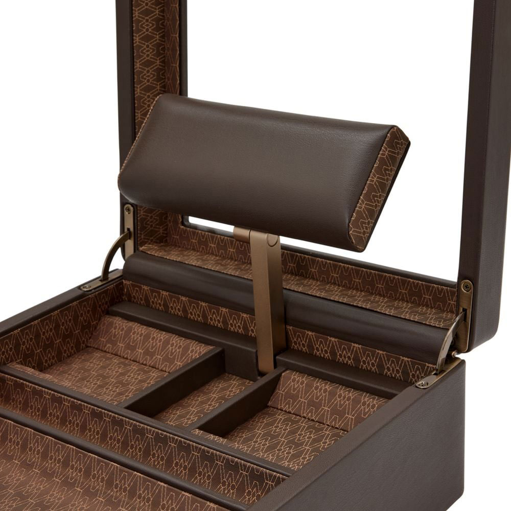 Close Up View of Wolf 1834 Watch Box Opened