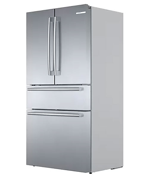 Right angle view of Stainless Steel Counter-Depth Refrigerator