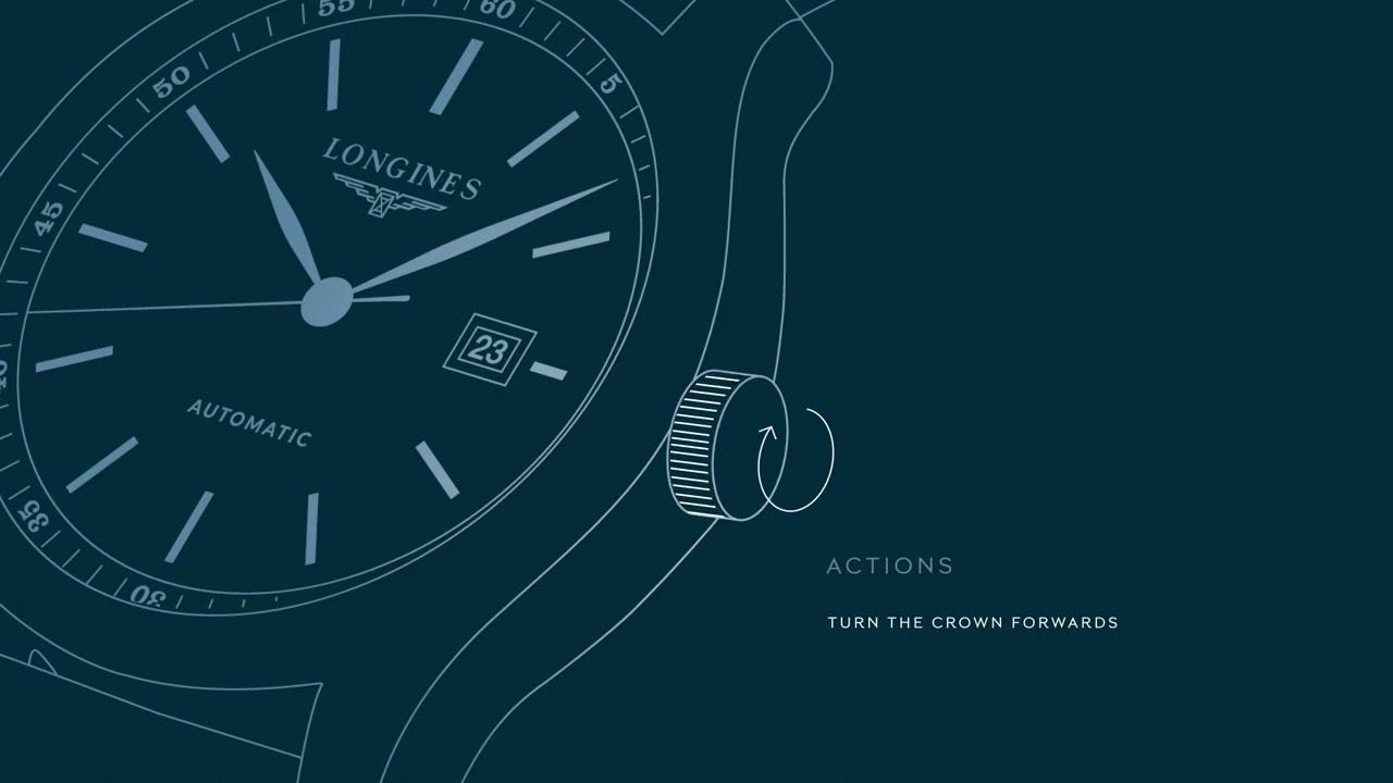 Watch Longines User Guide - Instruction manual: 3 hands date