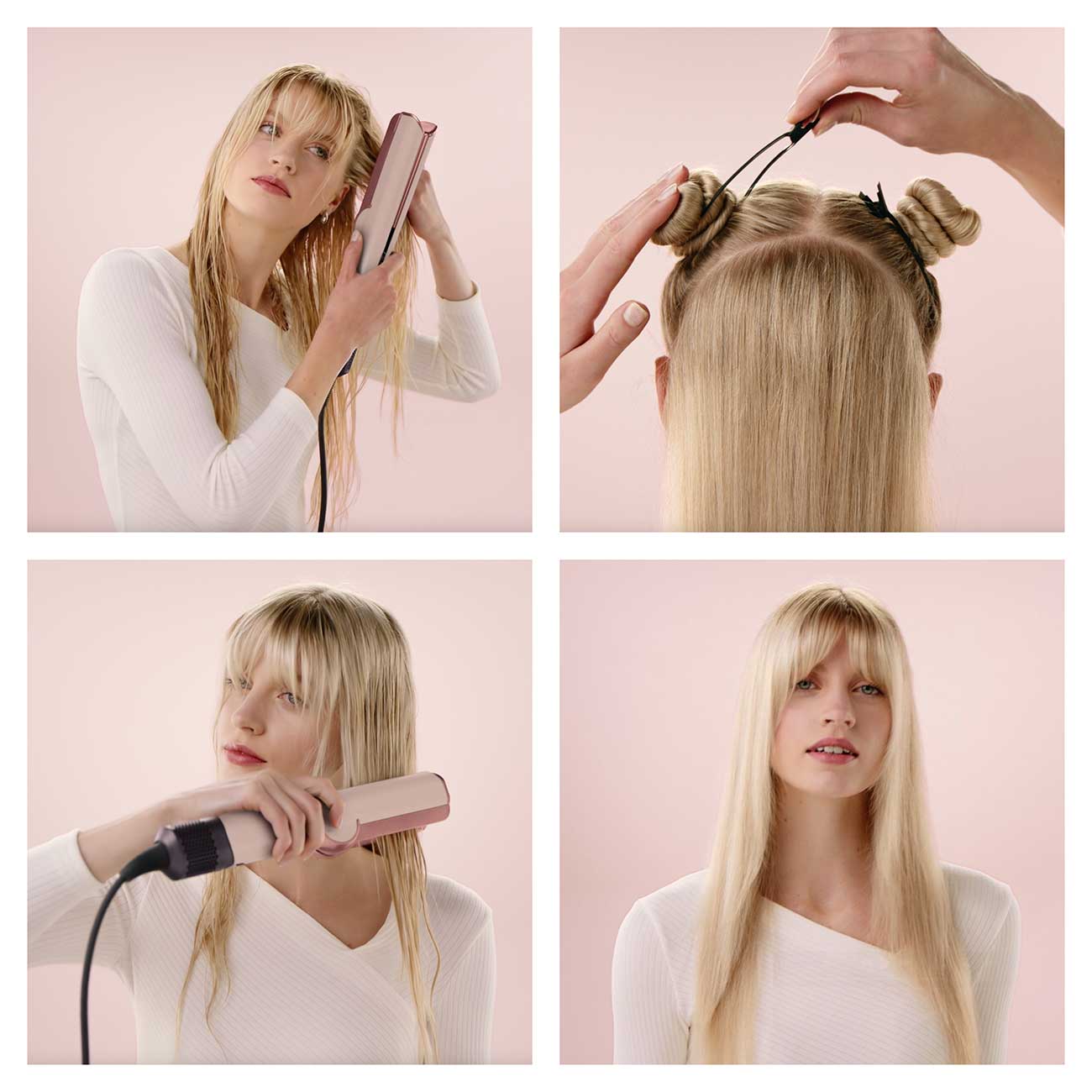 Airstrait Hair Straightener in Amber Silk Process Detail