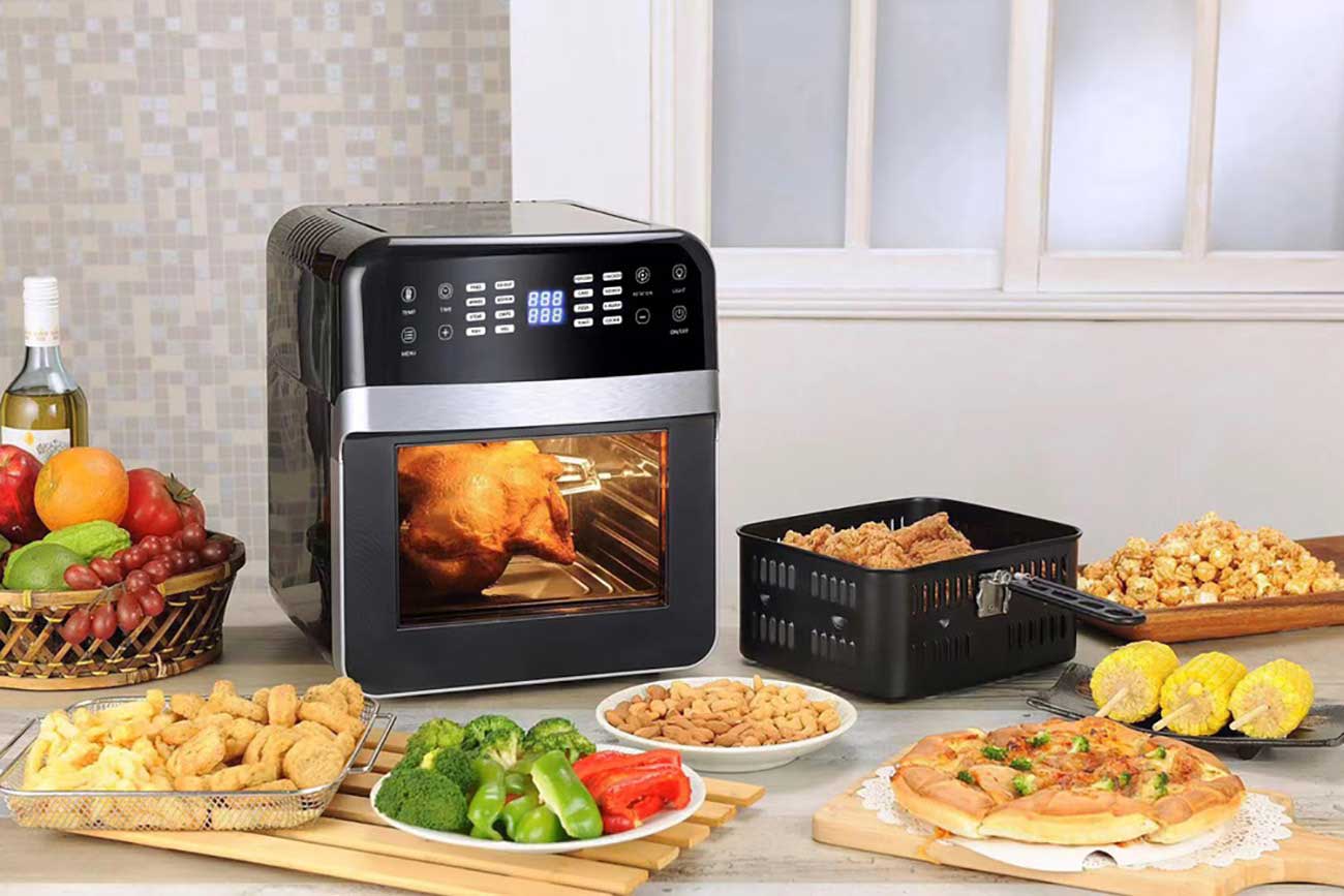 Air Fryer with Assorted Food