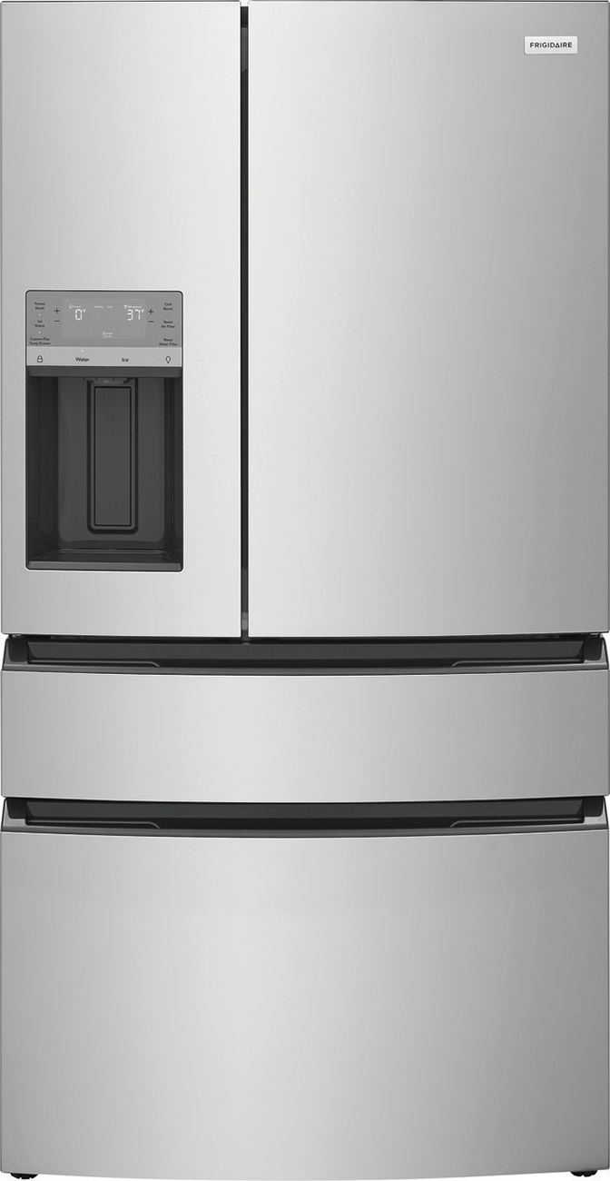 Frigidaire 26 Cu. Ft. Standard-Depth 4-Door French Door Refrigerator 36-Inch Wide in Fingerprint-Resistant Stainless Steel Look - FRMS2733AV