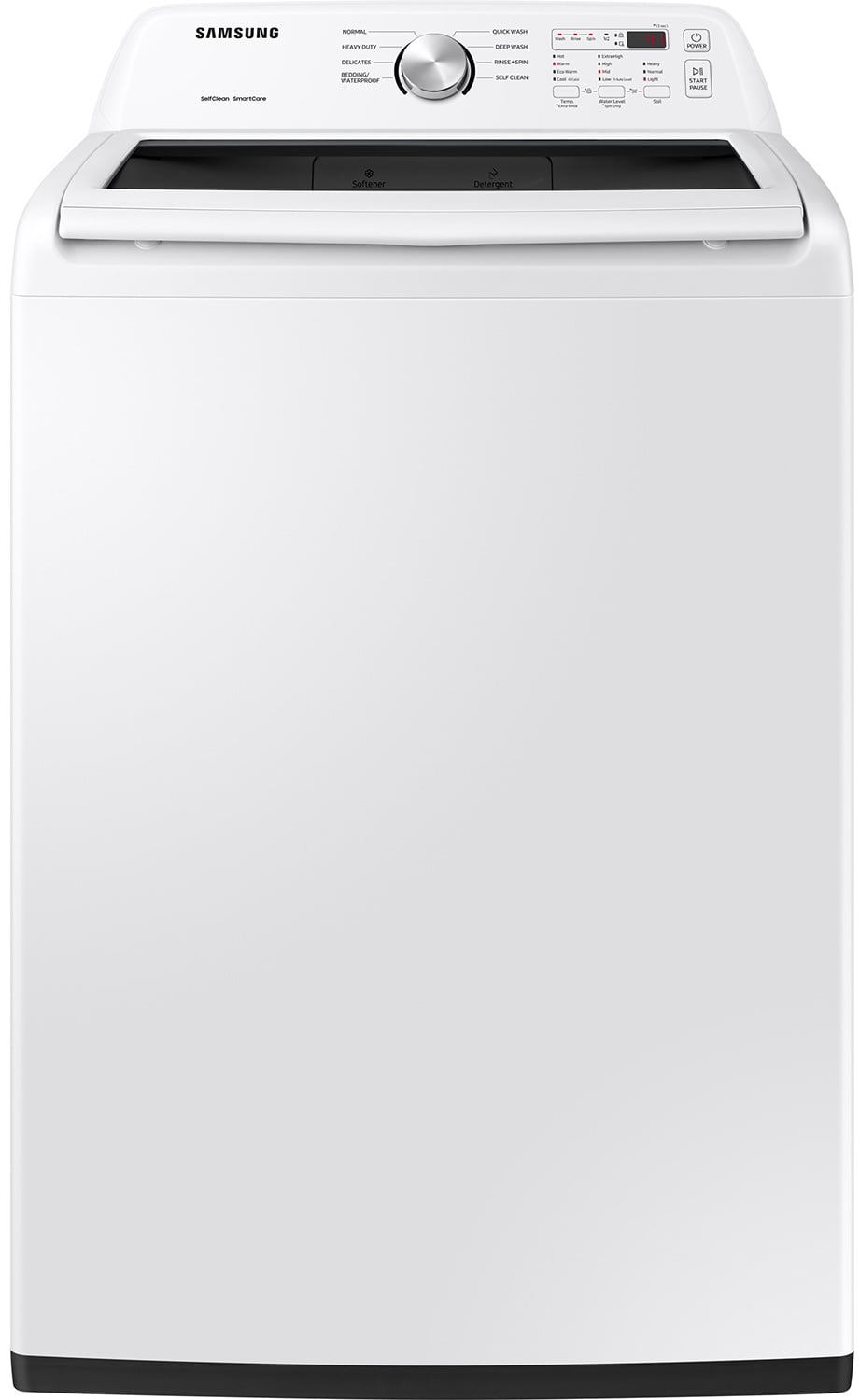 Front of washer in White.
