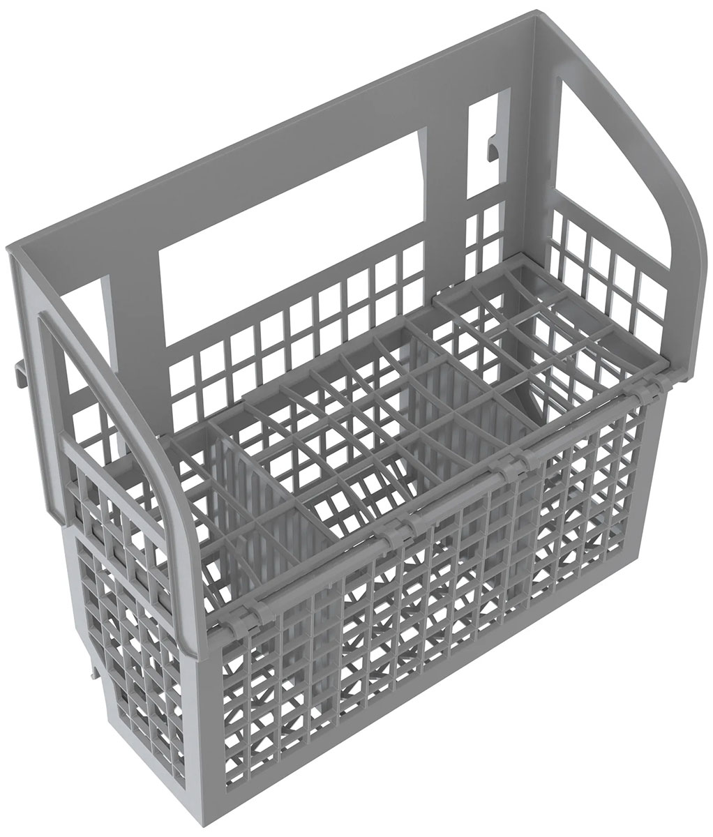 Angle view of empty utensil basket.