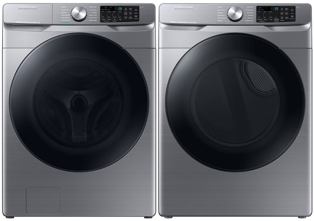 Samsung Platinum Front Load Washer & Gas Dryer Package