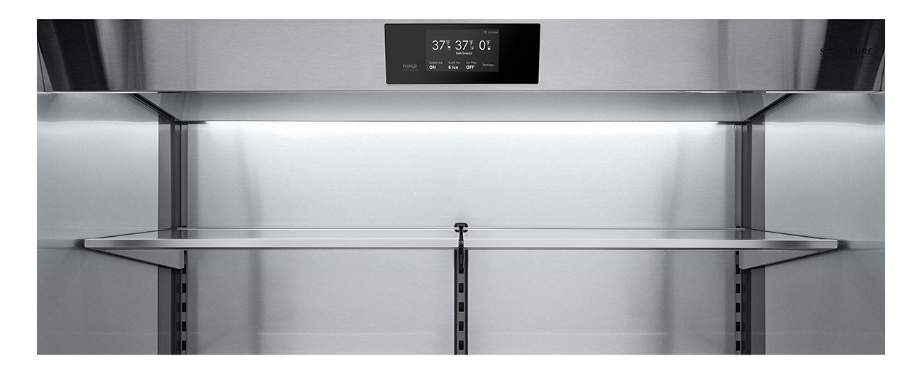 Closeup View of Refrigerator Controls