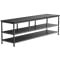 ErgoAV Large TV Stand 63-Inch with Metal Frame in Black Finish
