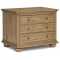 Four Hands Geoffrey Nightstand with 3 Drawers in Worn Oak Veneer